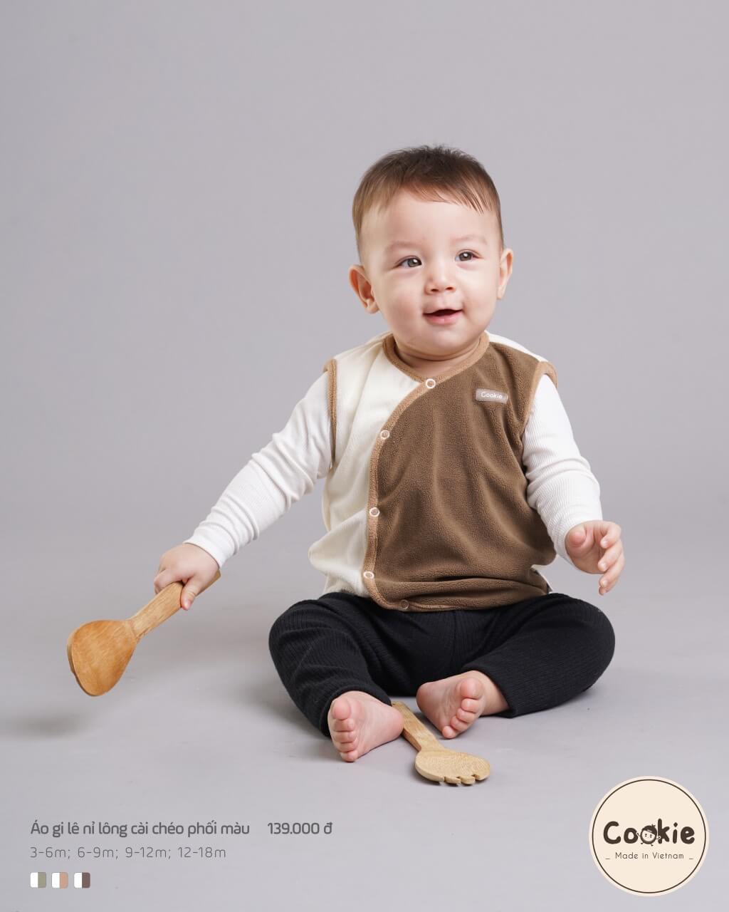 Áo gile Cookie nỉ lông — ảnh 27