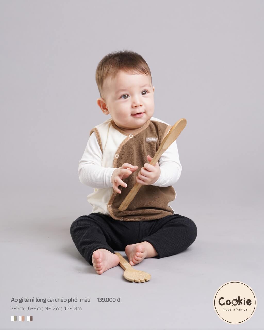 Áo gile Cookie nỉ lông — ảnh 28