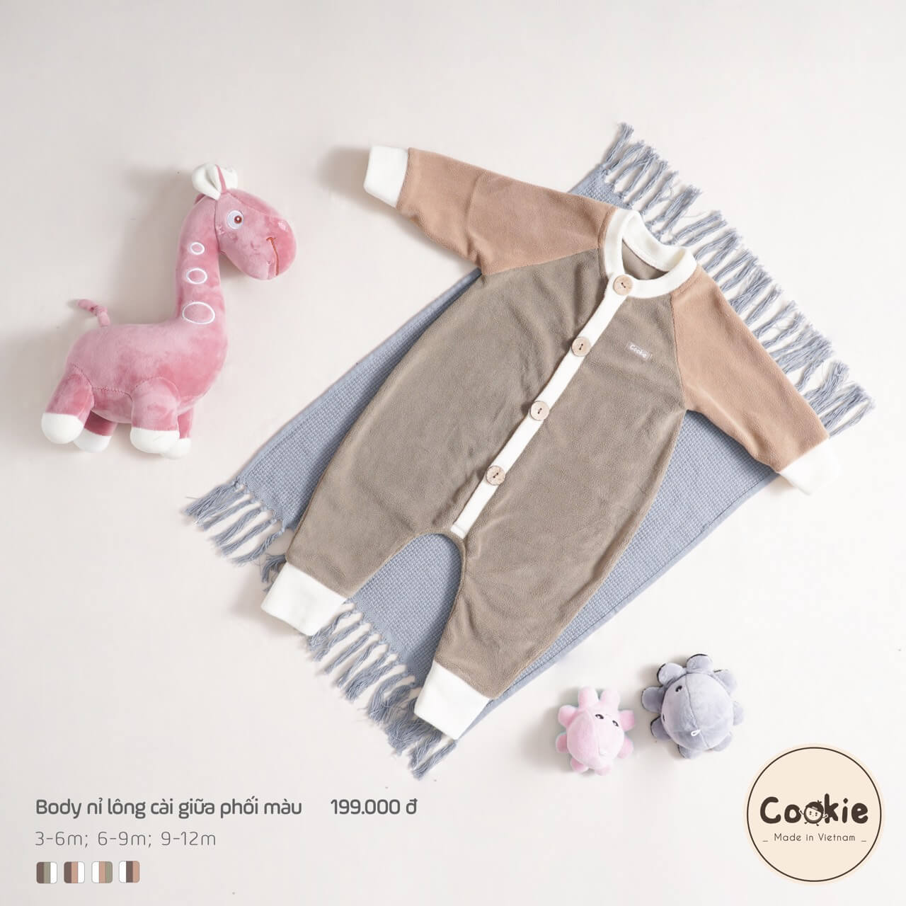 Body Cookie nỉ lông cài giữa — ảnh 2