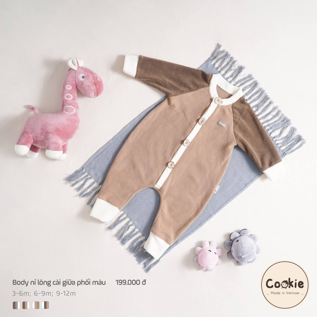 Body Cookie nỉ lông cài giữa — ảnh 3