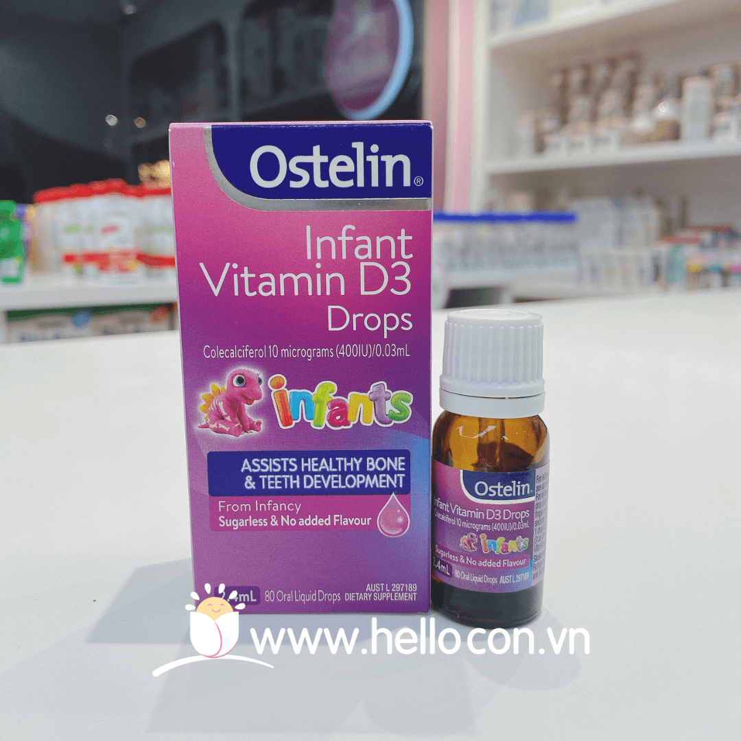 Vitamin D3 sơ sinh nhỏ giọt Ostelin 2.4ml