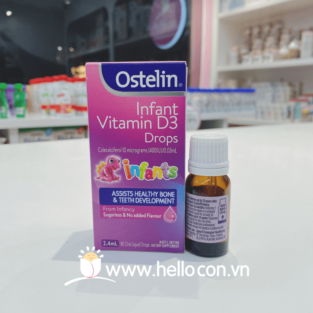 Vitamin D3 sơ sinh nhỏ giọt Ostelin 2.4ml — ảnh 2