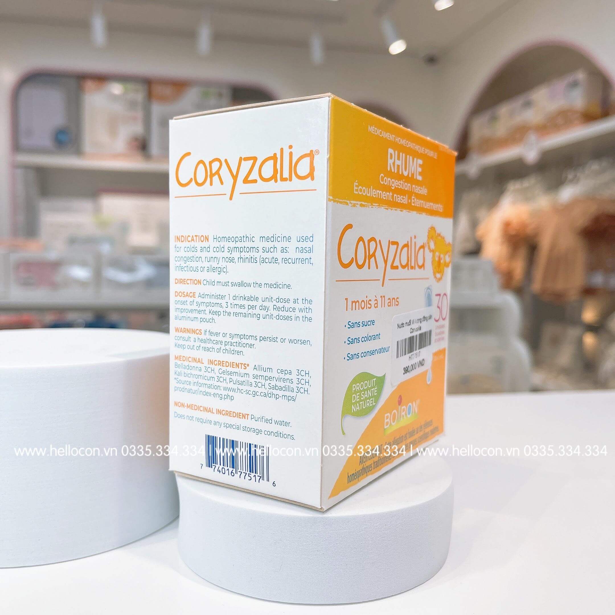 Nước muối Vi lượng đồng căn Coryzalia — ảnh 2