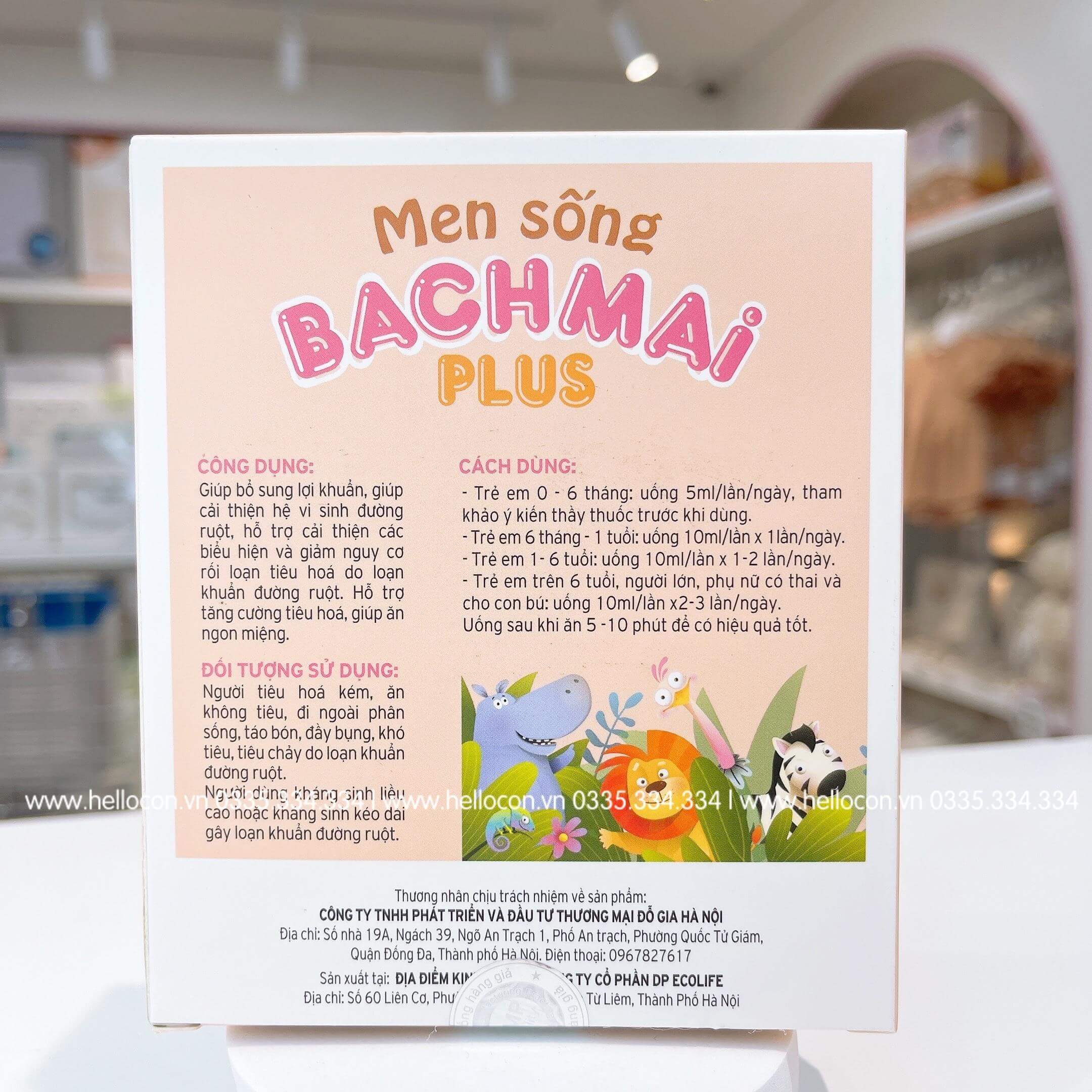 Men sống Bạch Mai Plus (15 ống*10ml) — ảnh 3