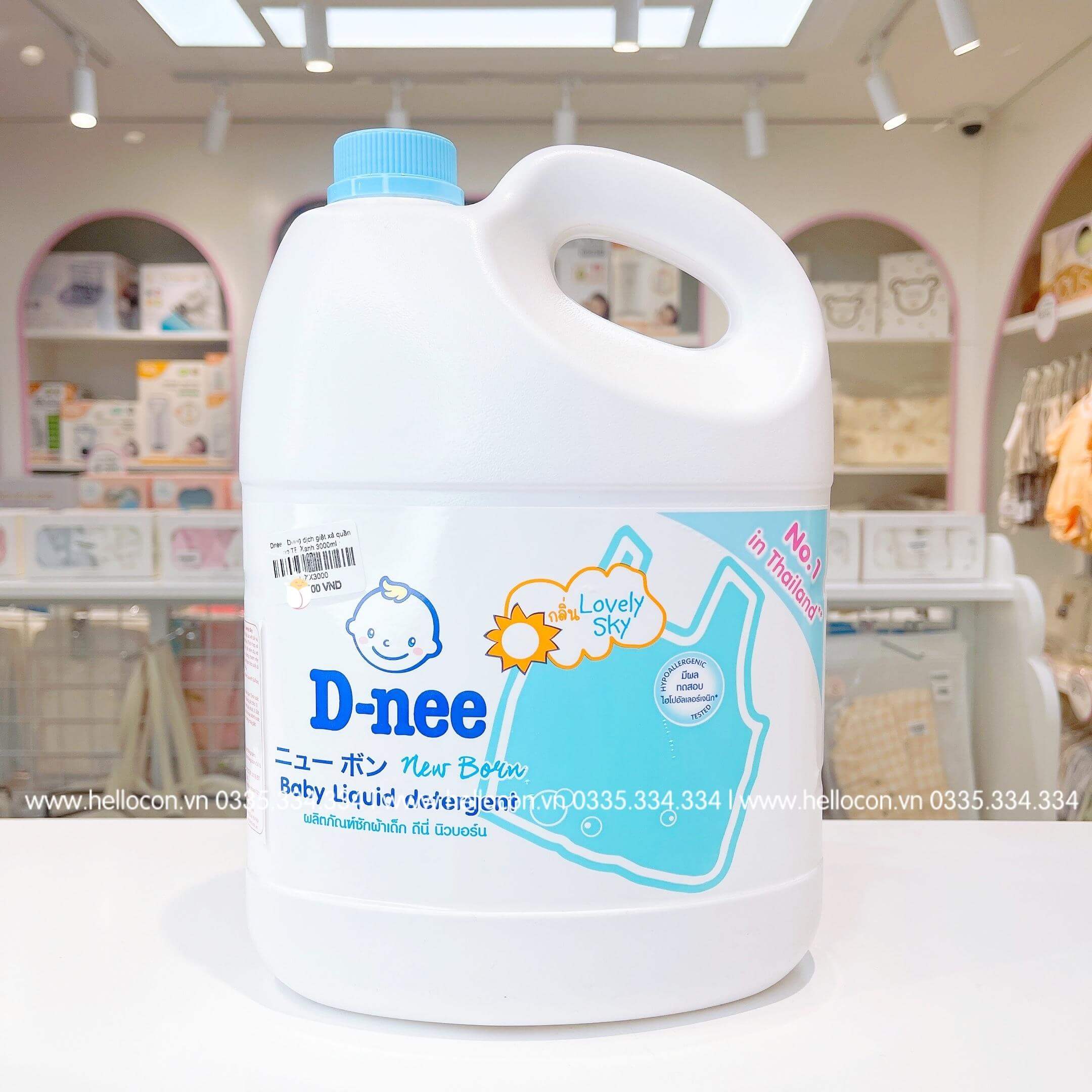 Nước giặt quần áo trẻ em Dnee 3000ml (Màu Trắng, Hồng, Organic Xanh lá, Tím, Xanh dương) — ảnh 5