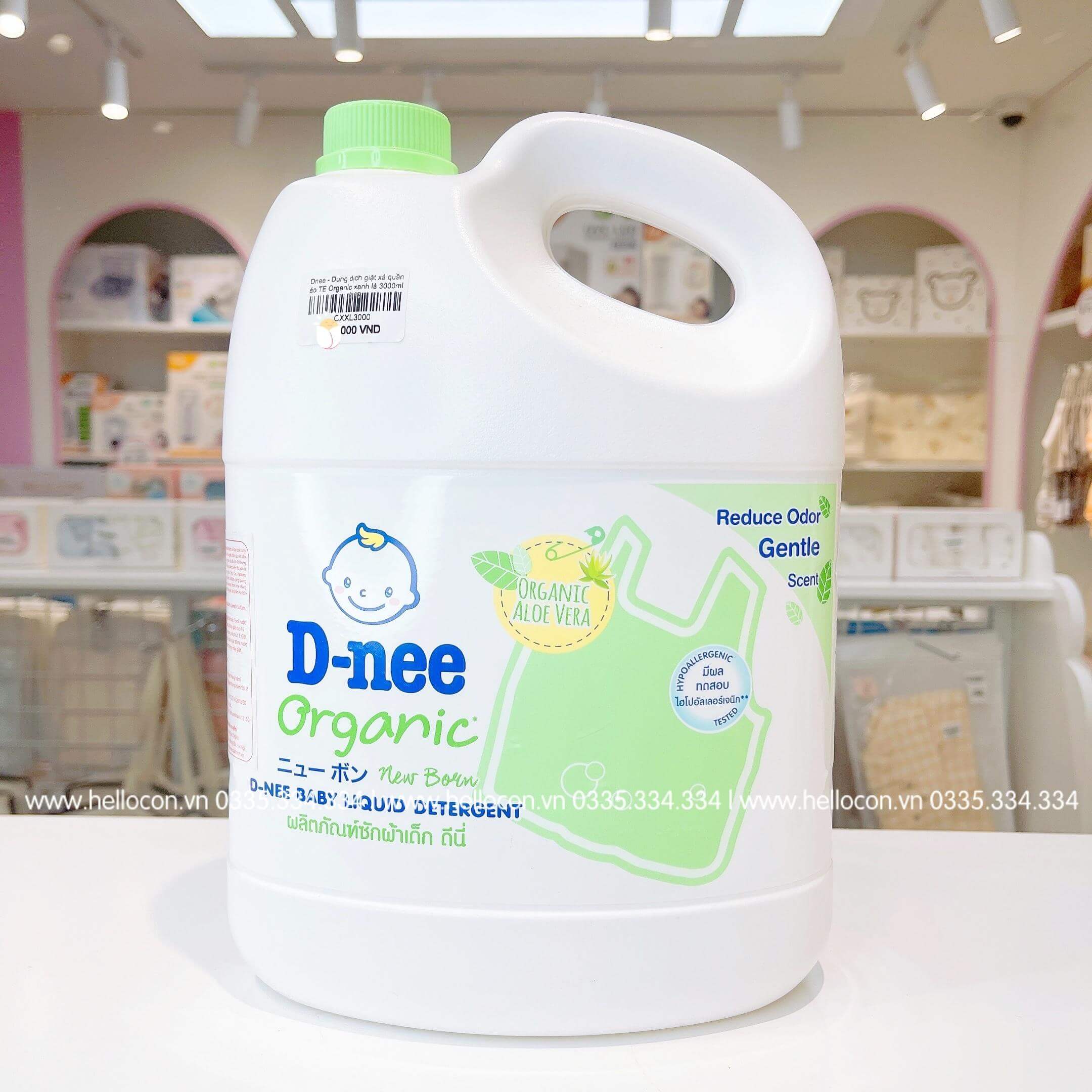 Nước giặt quần áo trẻ em Dnee 3000ml (Màu Trắng, Hồng, Organic Xanh lá, Tím, Xanh dương)