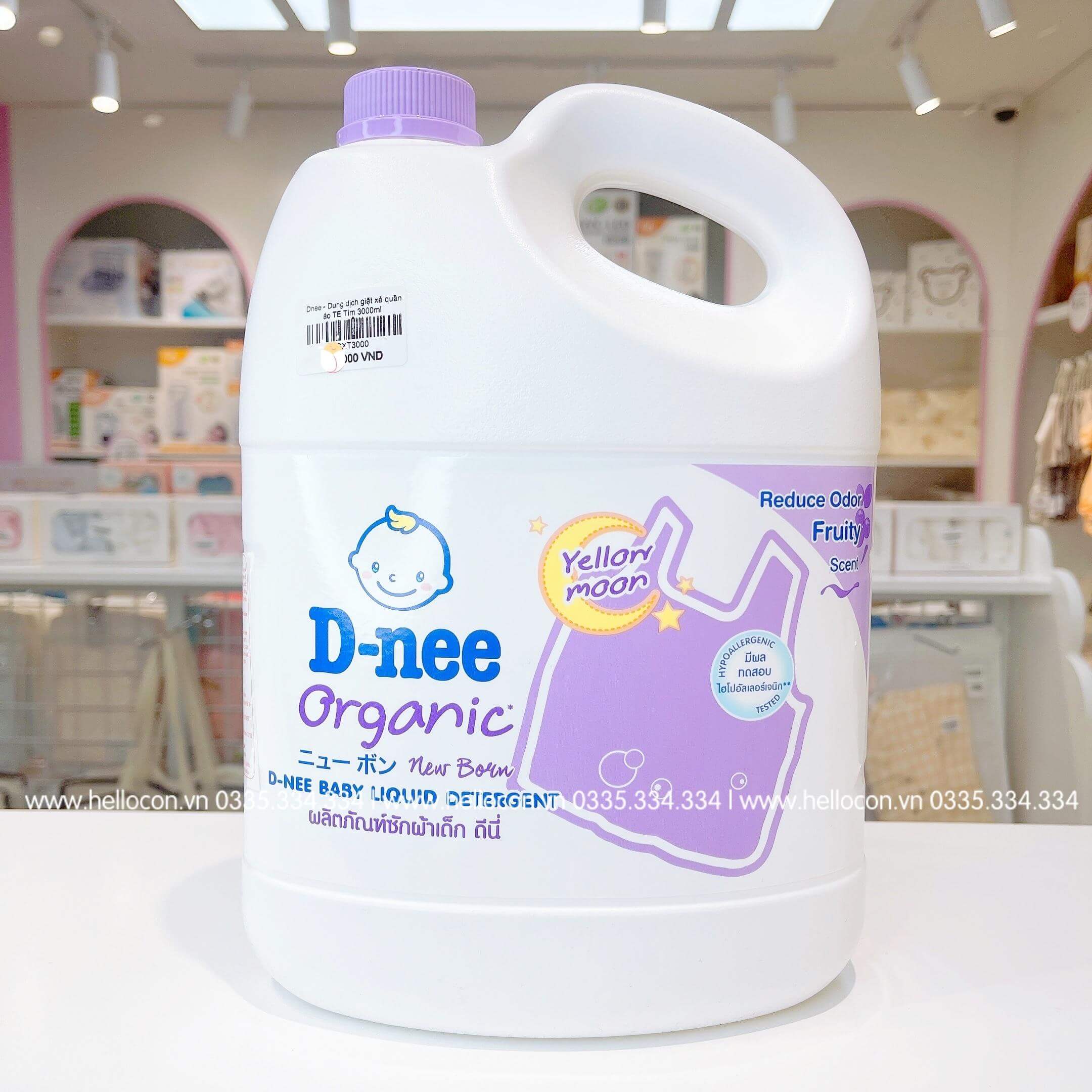 Nước giặt quần áo trẻ em Dnee 3000ml (Màu Trắng, Hồng, Organic Xanh lá, Tím, Xanh dương) — ảnh 2