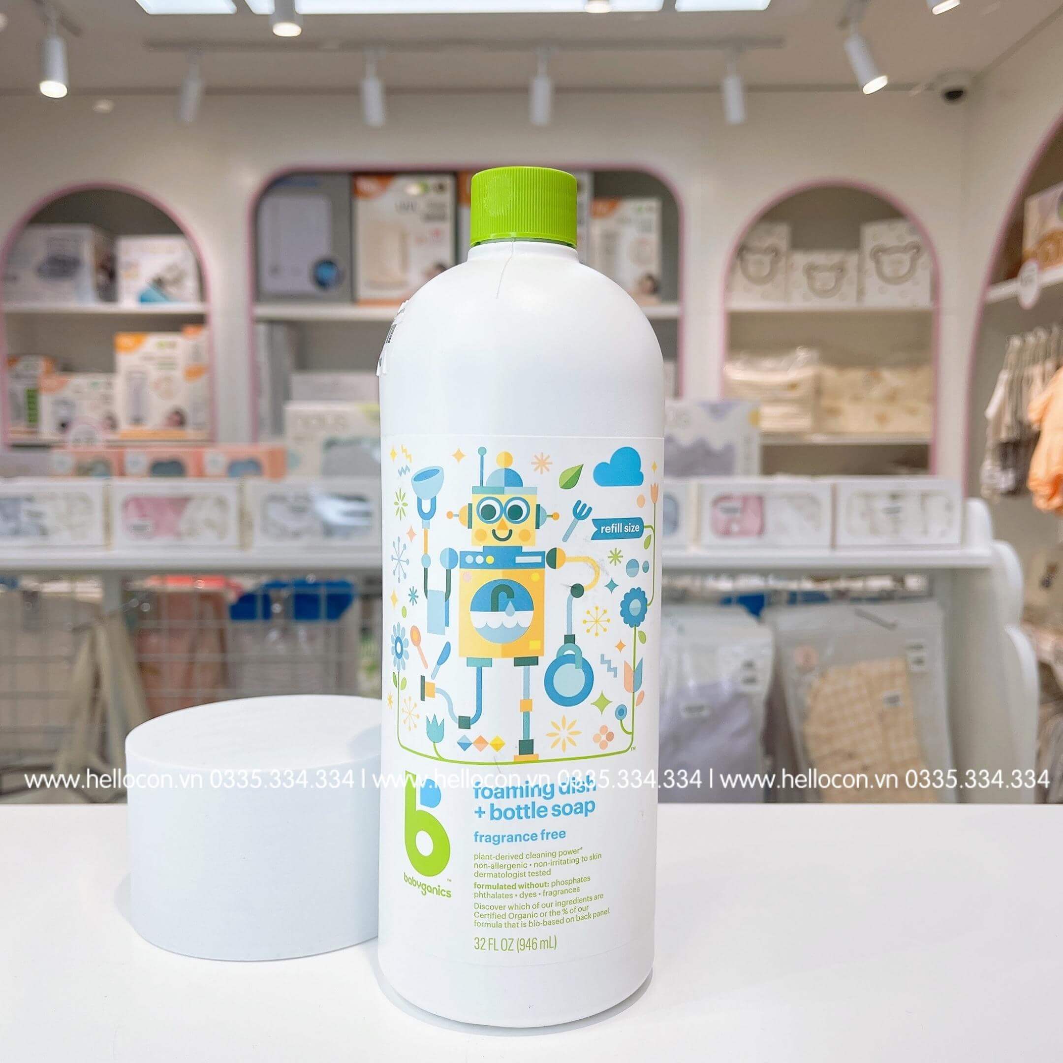 Nước rửa bình Babyganics hữu cơ Mỹ