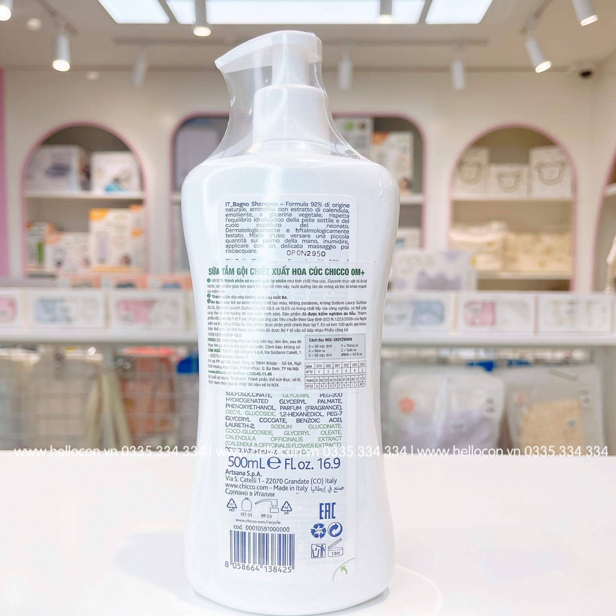 Sữa tắm gội Hoa cúc Chicco (Dung tích 200ml, 500ml) — ảnh 2