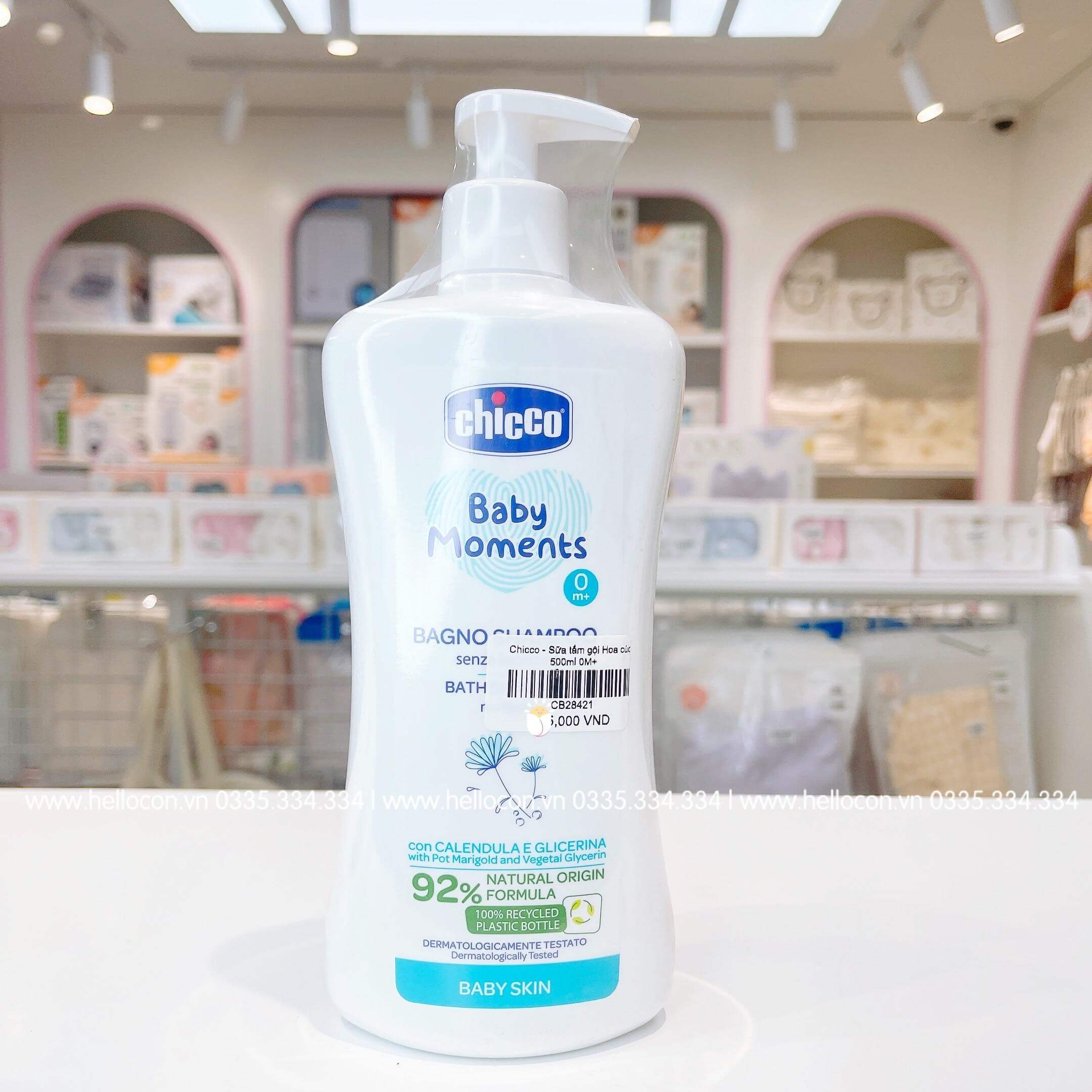 Sữa tắm gội Hoa cúc Chicco (Dung tích 200ml, 500ml)