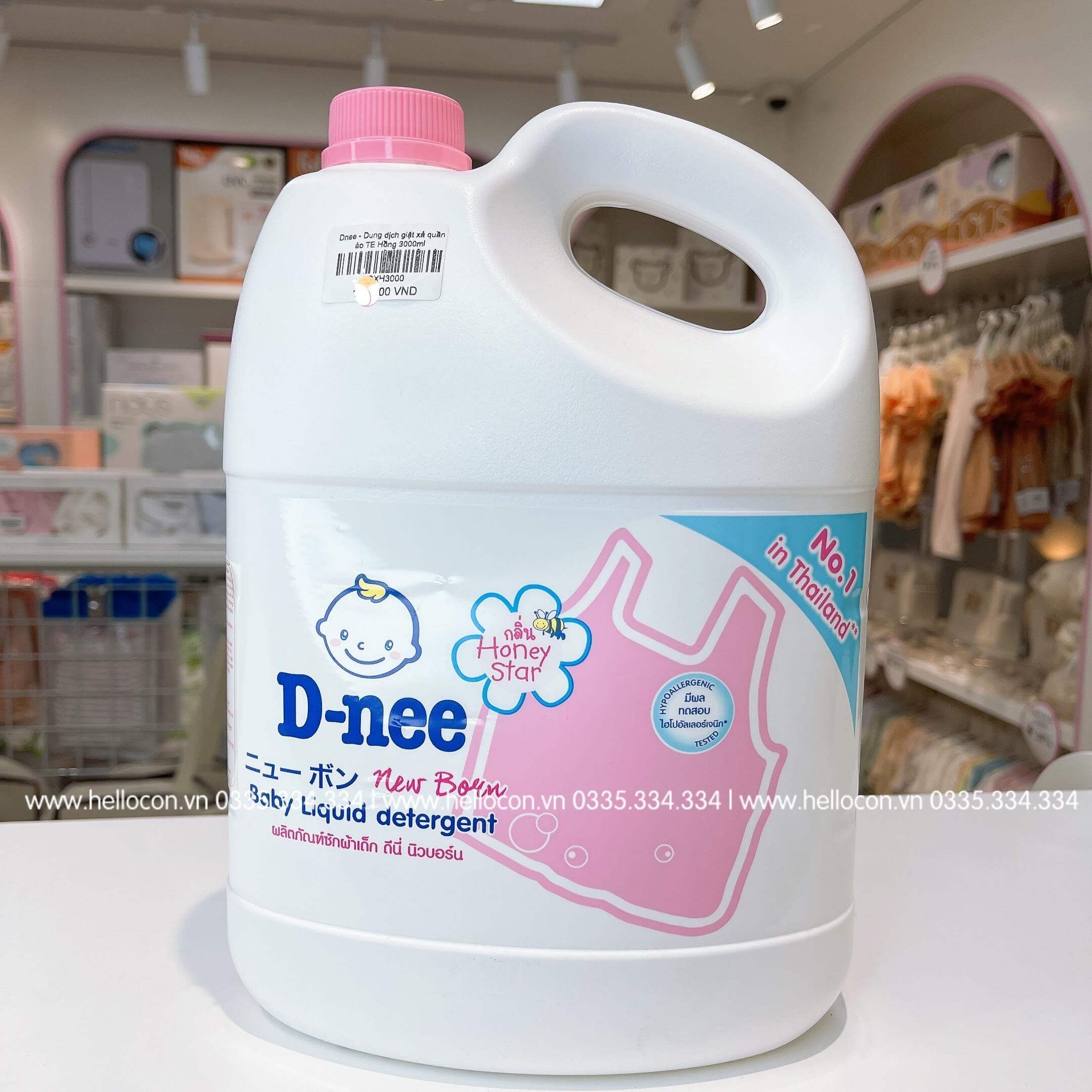 Nước giặt quần áo trẻ em Dnee 3000ml (Màu Trắng, Hồng, Organic Xanh lá, Tím, Xanh dương) — ảnh 4