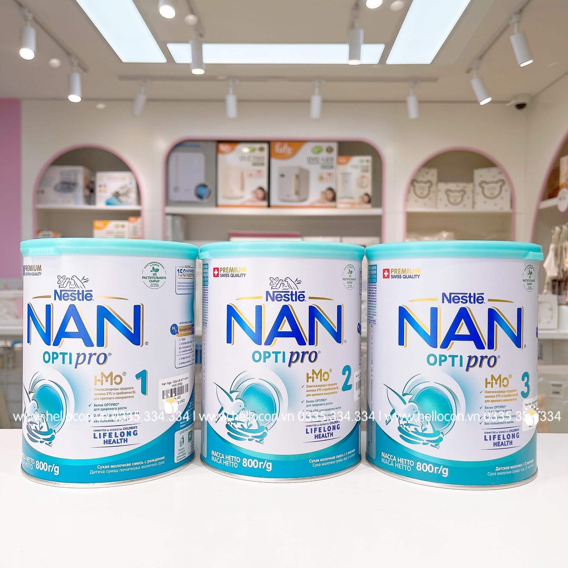 Sữa bột Nan Nga optipro HMO(800g) (số 1, số 2, số 3, số 4)