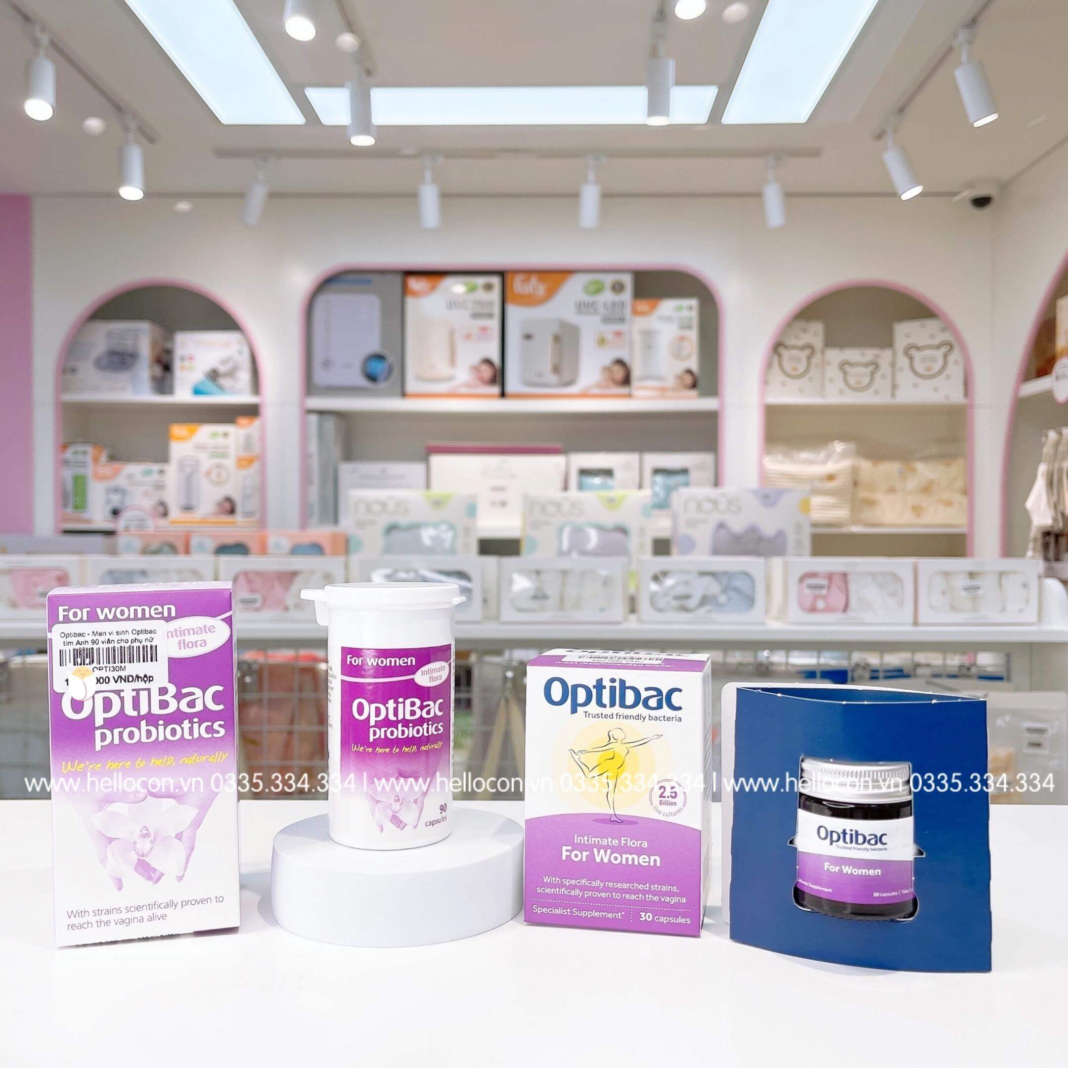 Men vi sinh Optibac tím Anh (cho phụ nữ) (30 viên và 90 viên)