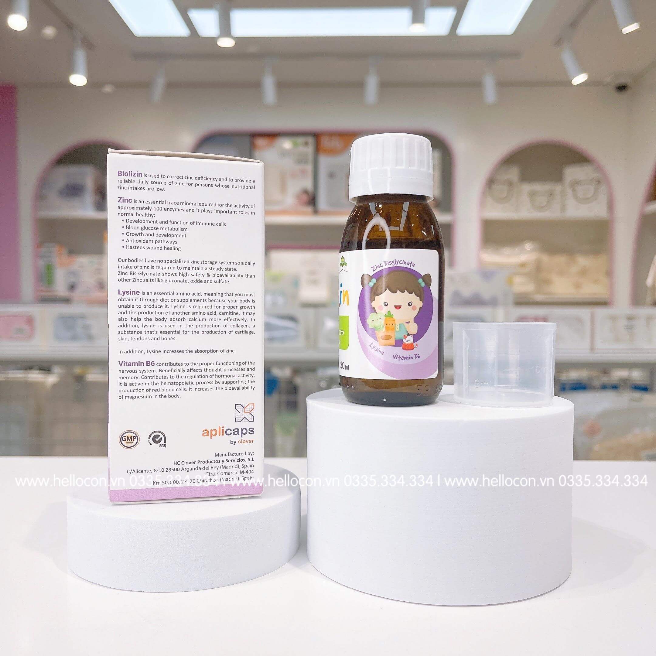 BIOLIZIN Kẽm B6 Hữu Cơ Lysine 3M+ 50ml — ảnh 2