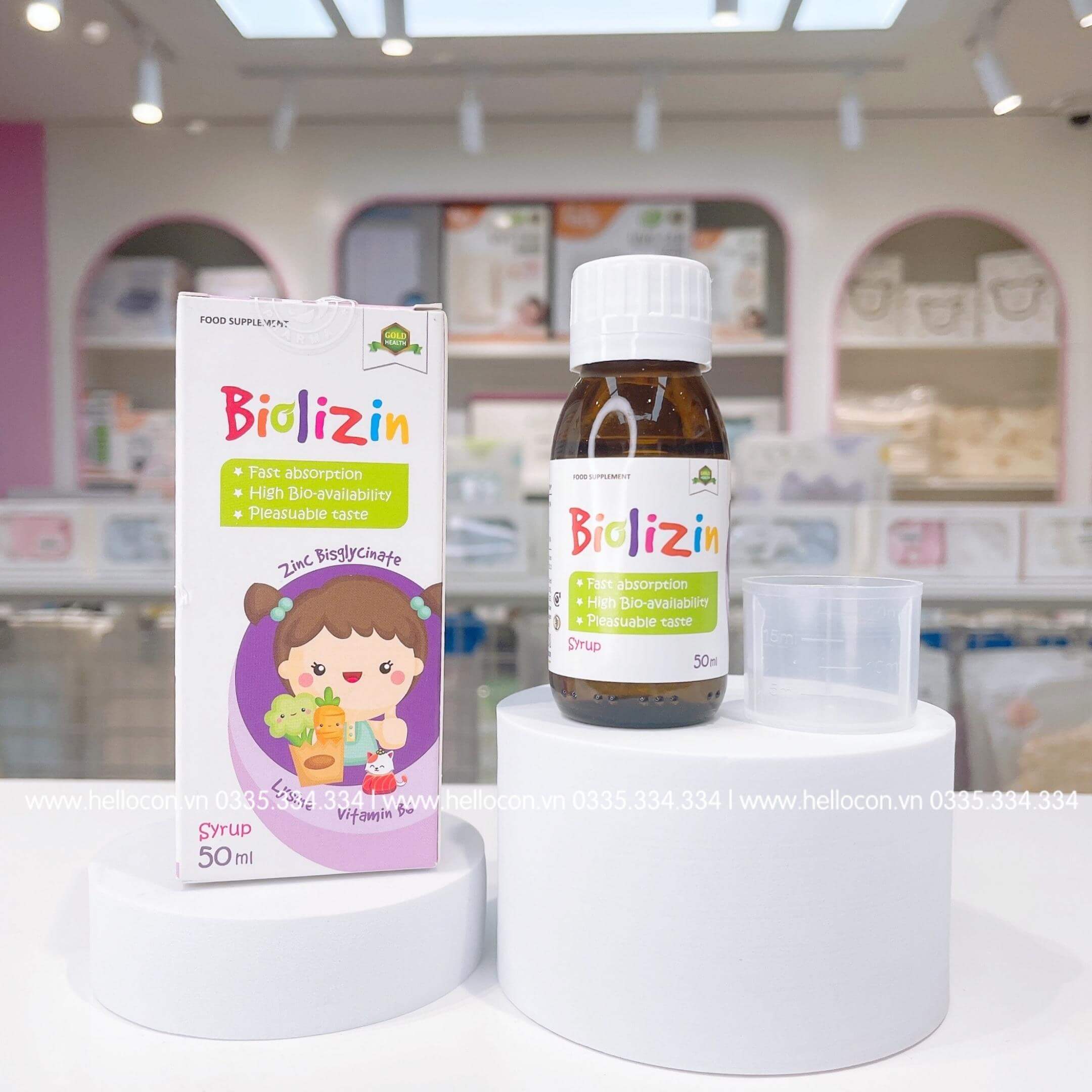 BIOLIZIN Kẽm B6 Hữu Cơ Lysine 3M+ 50ml