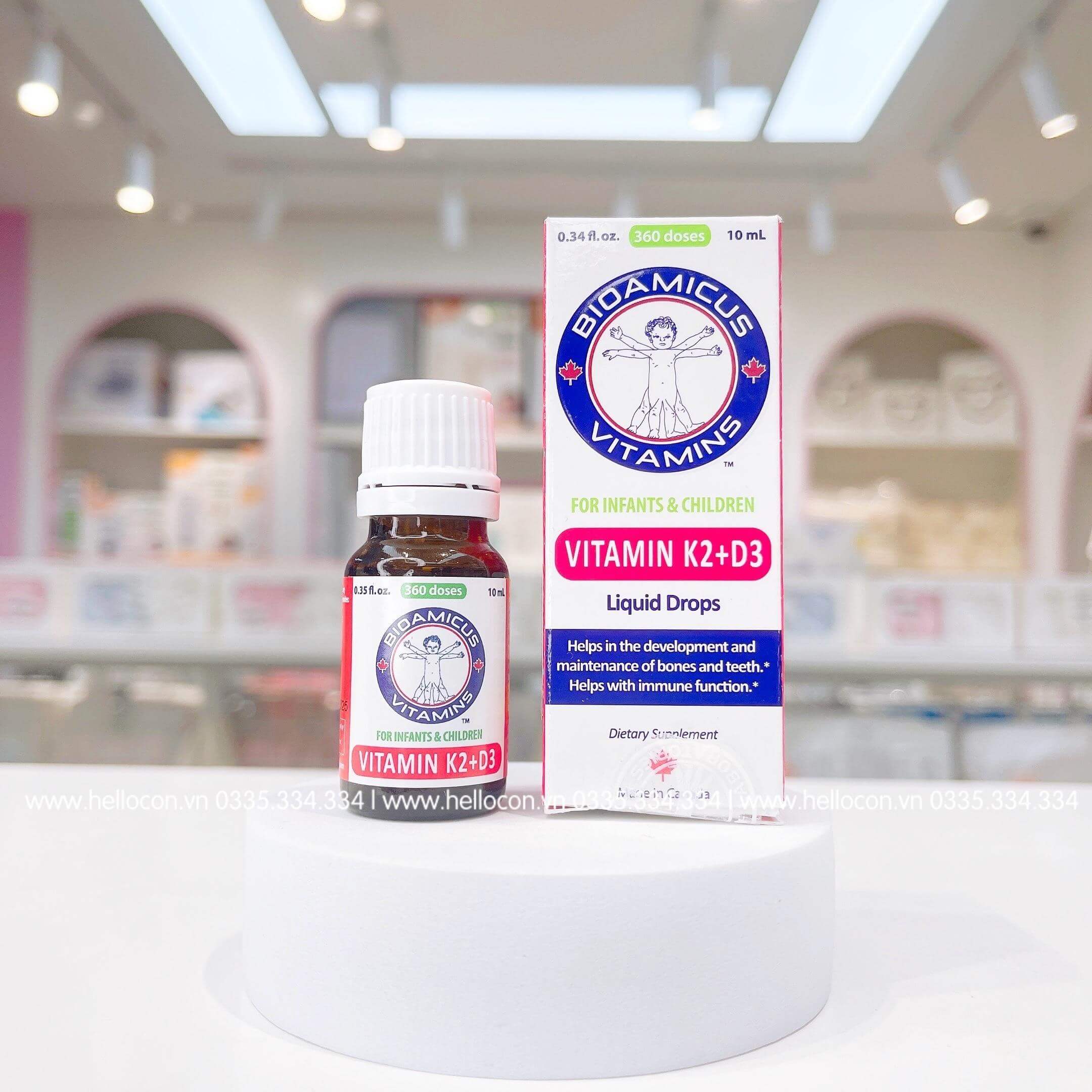 BioAmicus Vitamin D3 K2 từ sơ sinh