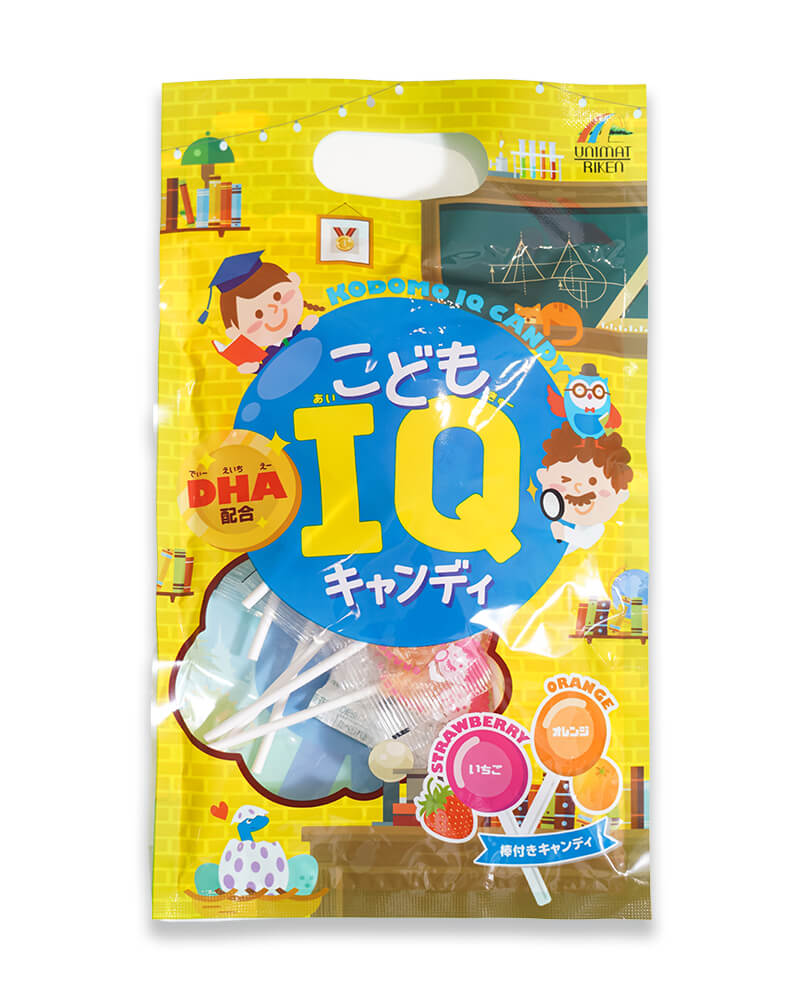 Kẹo DHA bổ IQ dạng kẹo mút 10 que 100g Unimat Riken