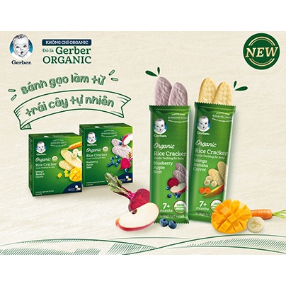 Bánh ăn dặm Gerber hữu cơ 7M+