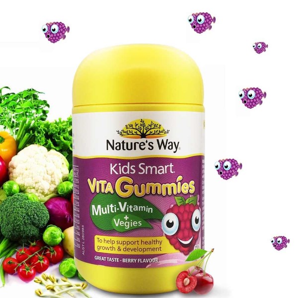 Kẹo dẻo bổ sung vitamin và chất xơ Nature's Way Multi-Vitamin Vegies — ảnh 2