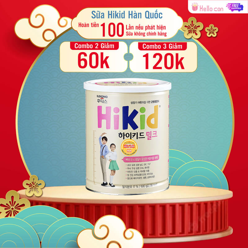 Sữa bột Hikid Hàn Quốc 600g vị vani — ảnh 4