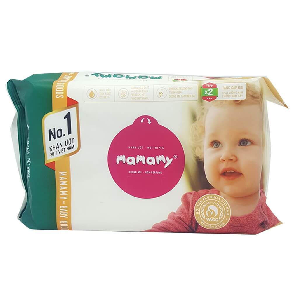 Khăn ướt Mamamy không mùi (100 tờ có nắp, 30 tờ không nắp) — ảnh 2