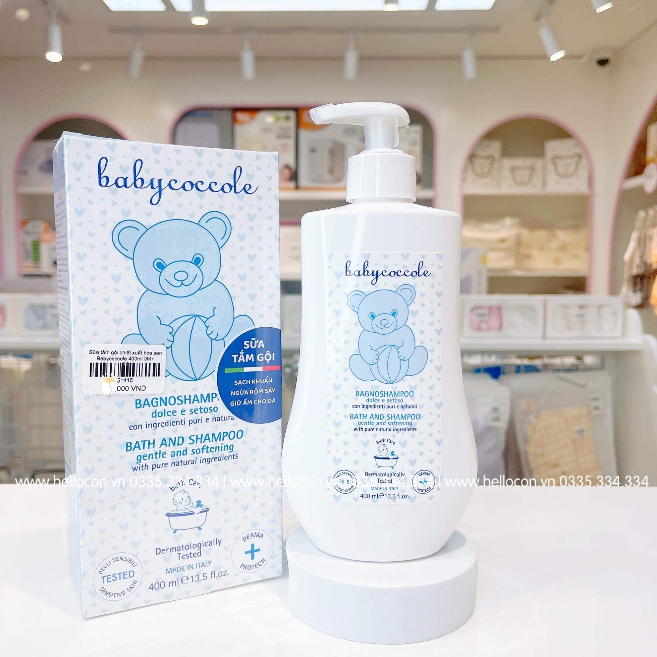 Sữa tắm gội chiết xuất hoa sen Babycoccole 0M+ — ảnh 2