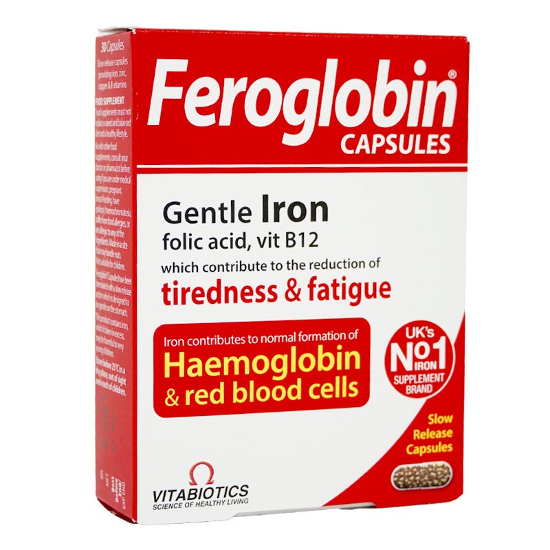 Viên uống bổ sung sắt hữu cơ Feroglobin (30 viên)