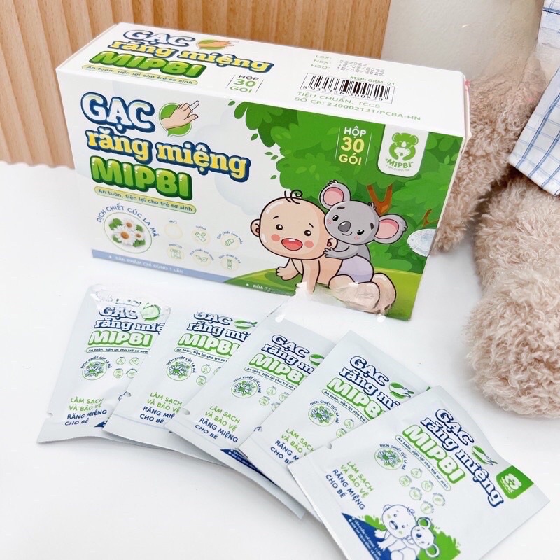 Gạc răng miệng Mipbi hộp 30 gói