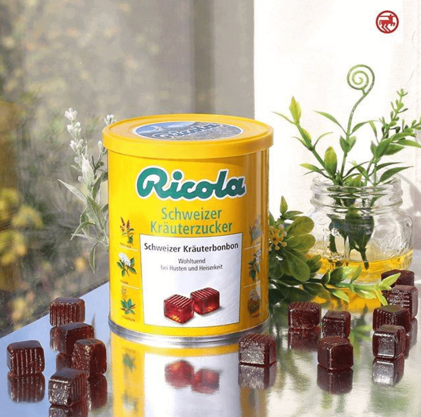 Kẹo ngậm giảm ho khàn giọng Ricola Đức 250g