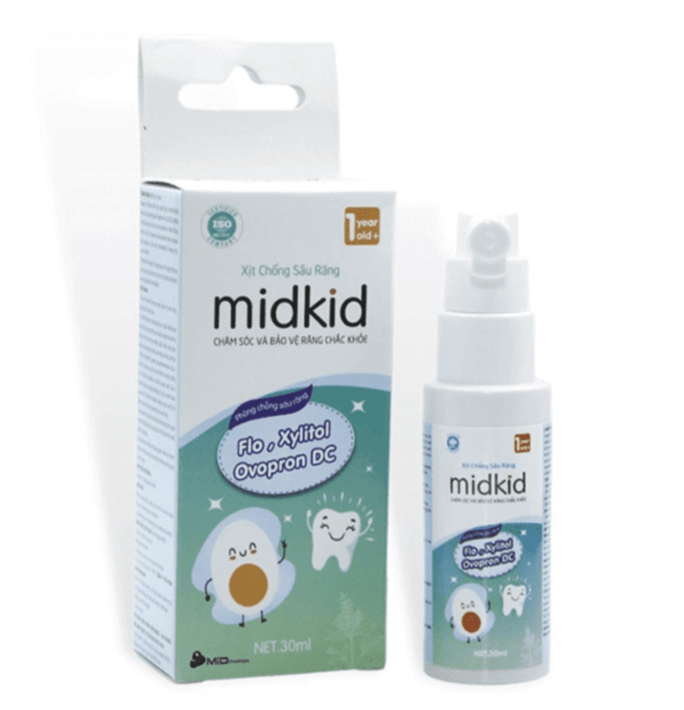 Xit chống sâu răng Midkid trên 1 tuổi