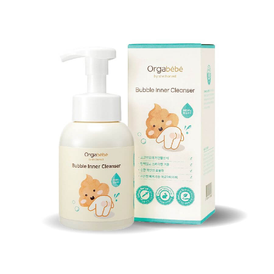Bọt vệ sinh thay tã hữu cơ Orgabebe từ sơ sinh