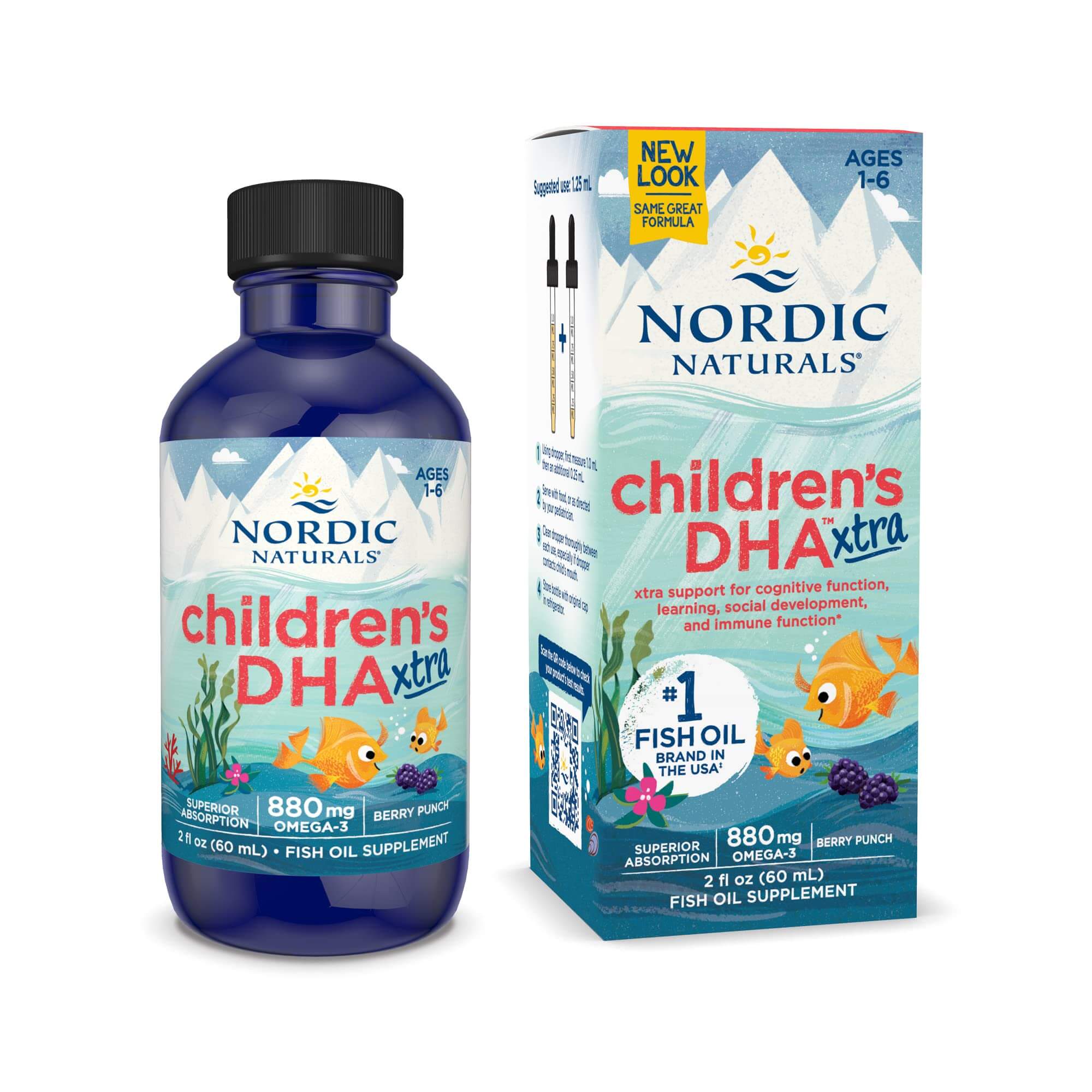 DHA Children's Xtra Nordic Naturals Mỹ 60ml 1-6Y