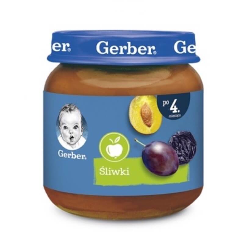 Mận đen nghiền Gerber Nga 4M+ 125g