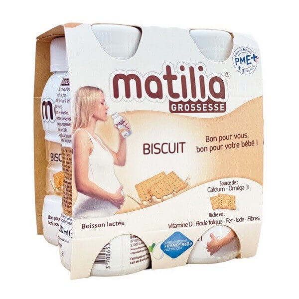 Sữa bà bầu Matilia 200ml 4h/vỉ (4 vị Socola, Dâu, Vani, Chuối) — ảnh 5