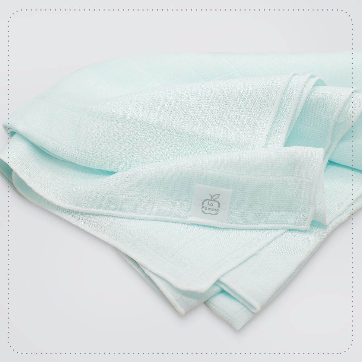 K001 Set 5 Khăn sữa sợi tre lụa (30x30) (4 màu) La pomme — ảnh 3
