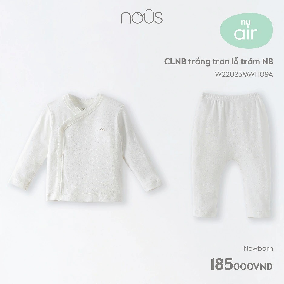 CLNB Nous trắng trơn lỗ trám NB