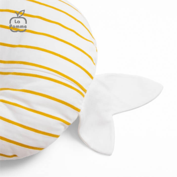 Gối sơ sinh nhân đôi vỏ gối La Pomme Baby Fish - Trắng vàng — ảnh 4
