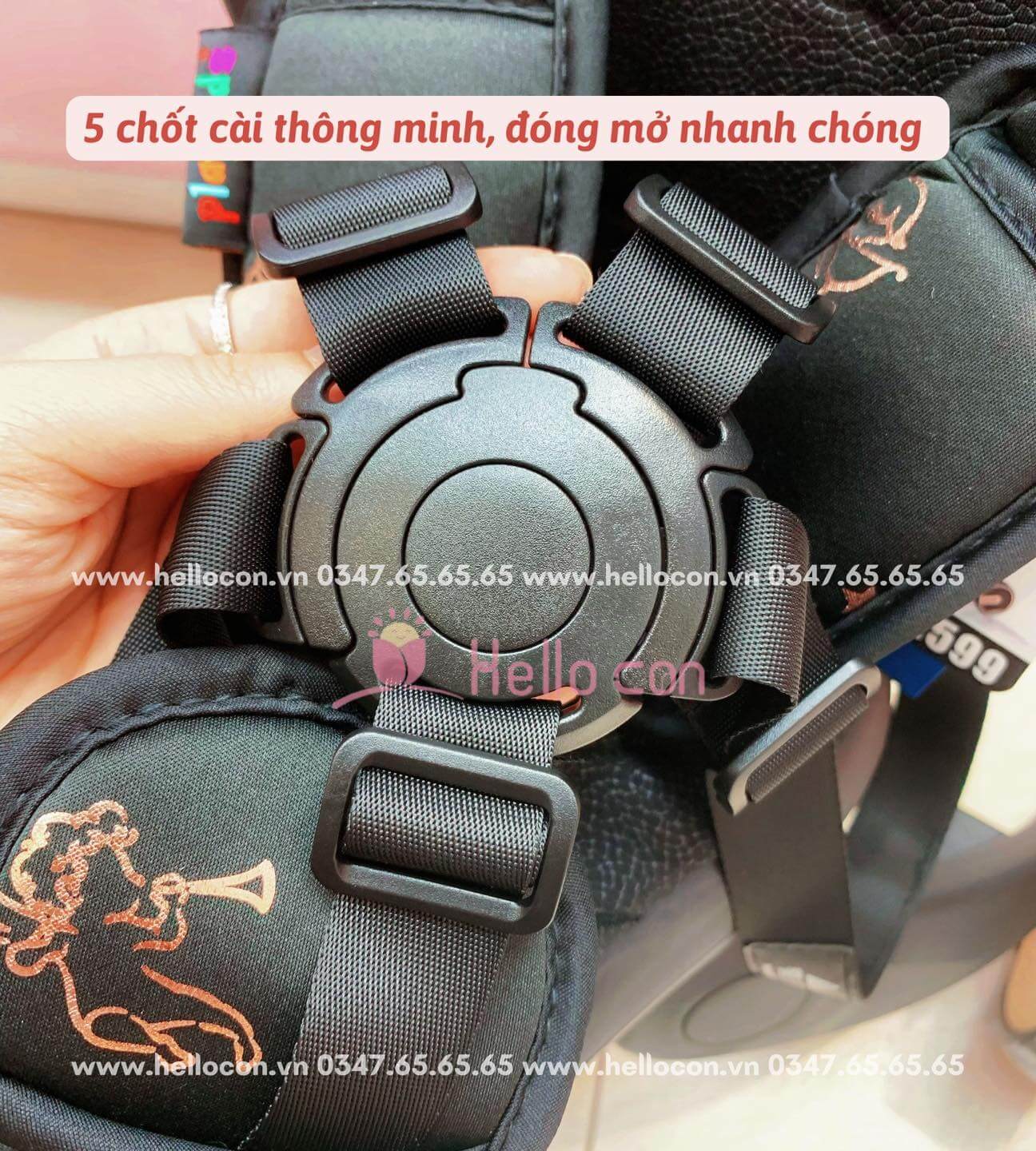 Xe đạp 3 bánh Playkids S03 kèm tay đẩy, mái che, ghế đảo chiều, có thể gập gọn — ảnh 9