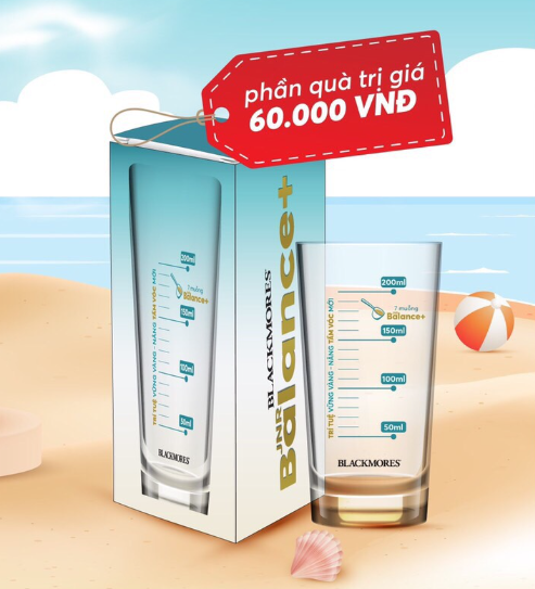 Ly thuỷ tinh chia vạch - 1 lon Blackmores trên 1 tuổi