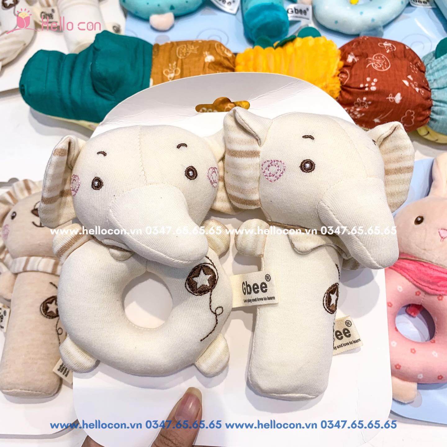 Gấu bông hữu cơ Gbee lục lạc cầm tay cho trẻ từ 0M+ — ảnh 3