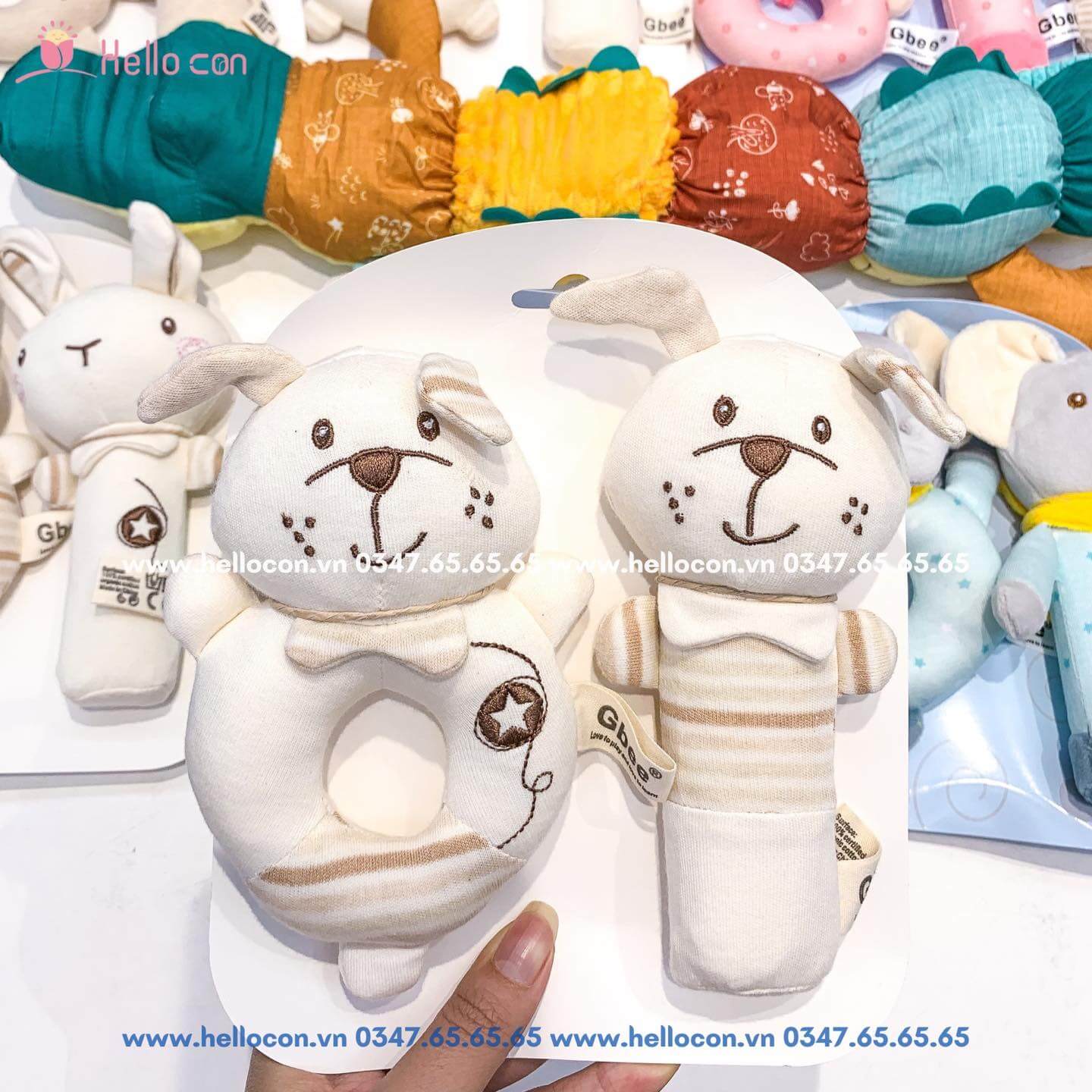 Gấu bông hữu cơ Gbee lục lạc cầm tay cho trẻ từ 0M+ — ảnh 5