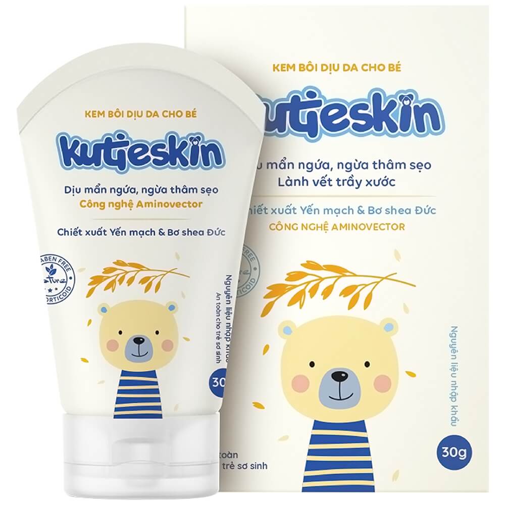 Kem bôi dịu da Kutieskin 30g từ sơ sinh giảm ngứa, ngừa thâm sẹo