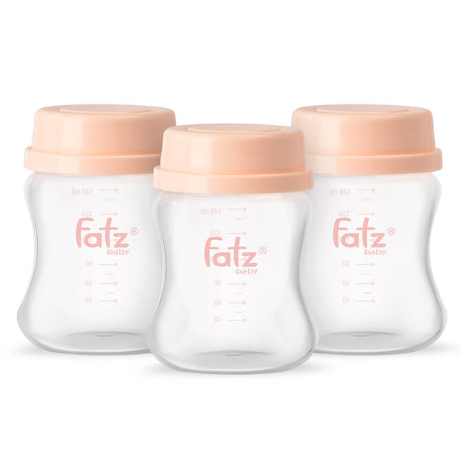 Bình trữ sữa ( bộ 3 chiếc 140ml) Fatzbaby màu hồng
