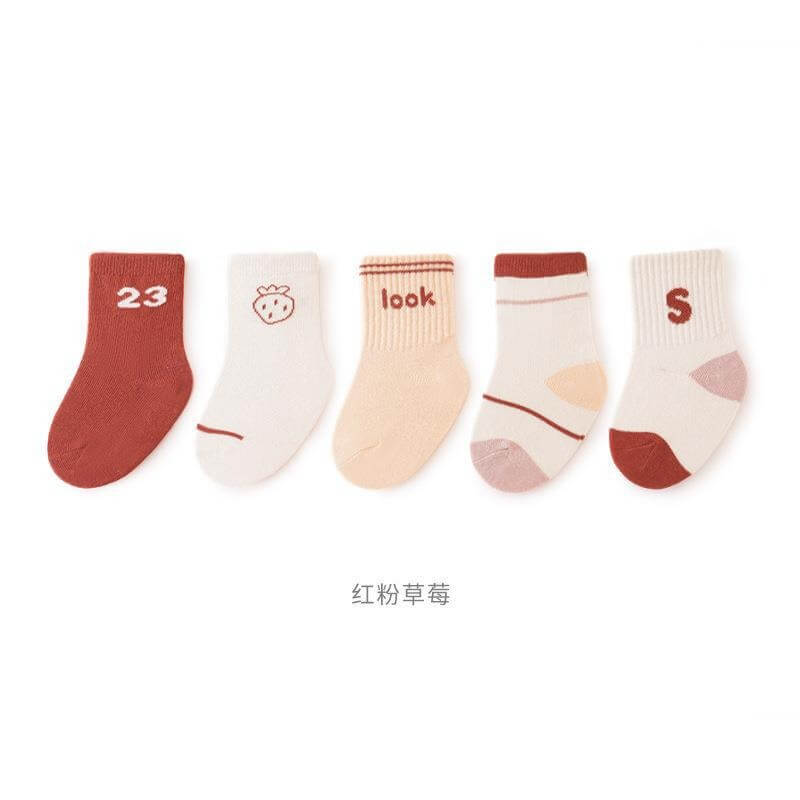 Set 5 đôi tất thu Babysock phong cách trường học — ảnh 5