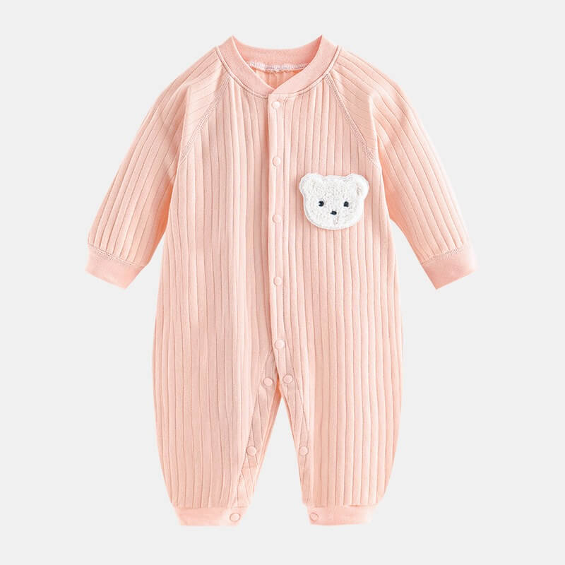 Bộ body cotton 100% in hình gấu thêu — ảnh 3