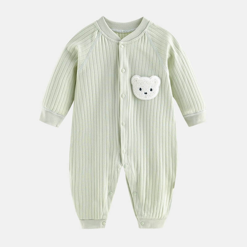 Bộ body cotton 100% in hình gấu thêu — ảnh 5