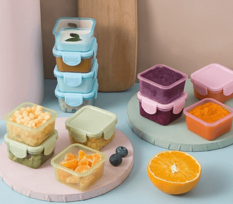 Hộp trữ đông có nắp cho bé màu ngẫu nhiên ( Set 4 hộp)