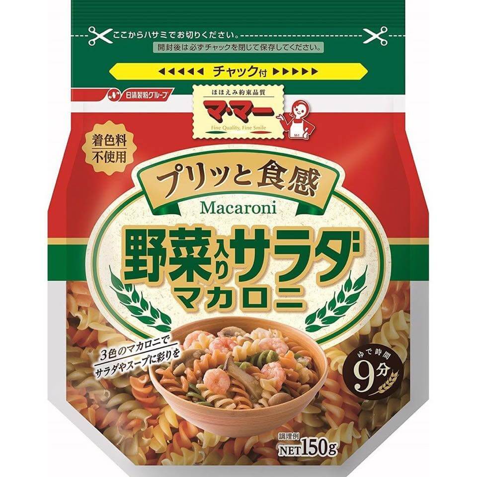 Mì nui xoắn rau củ quả Macaroni 12M+