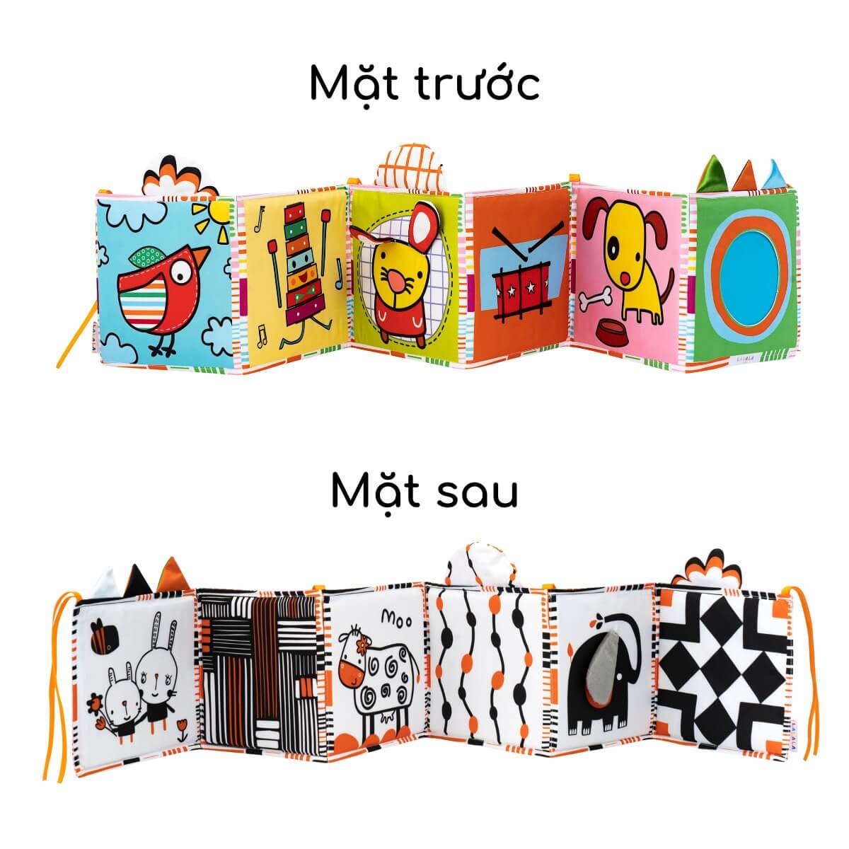 Quây cũi vải thị giác cho bé Momo friends