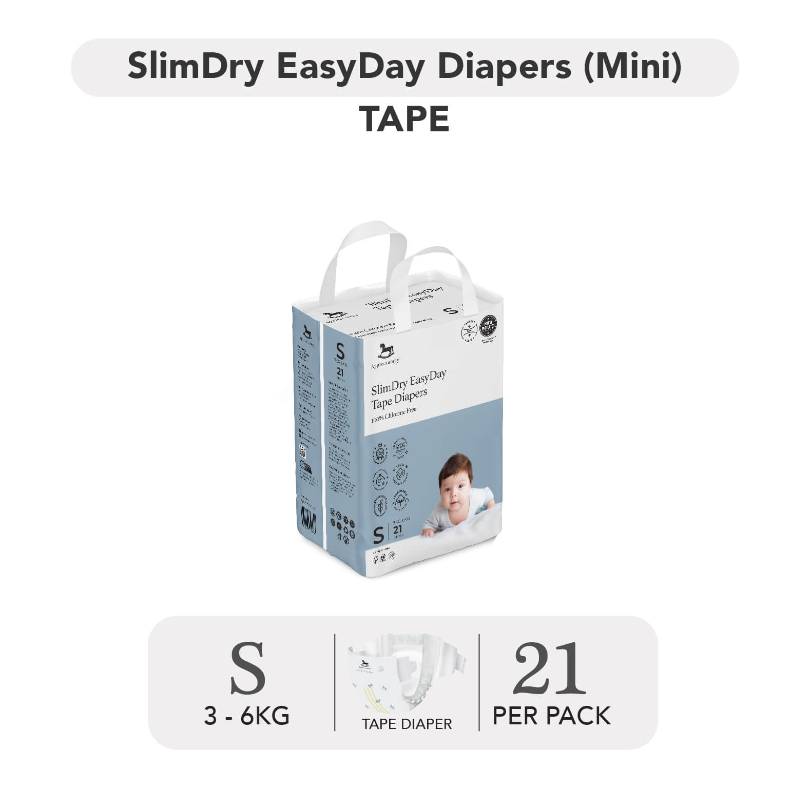 Bỉm Applecrumby Slim mini